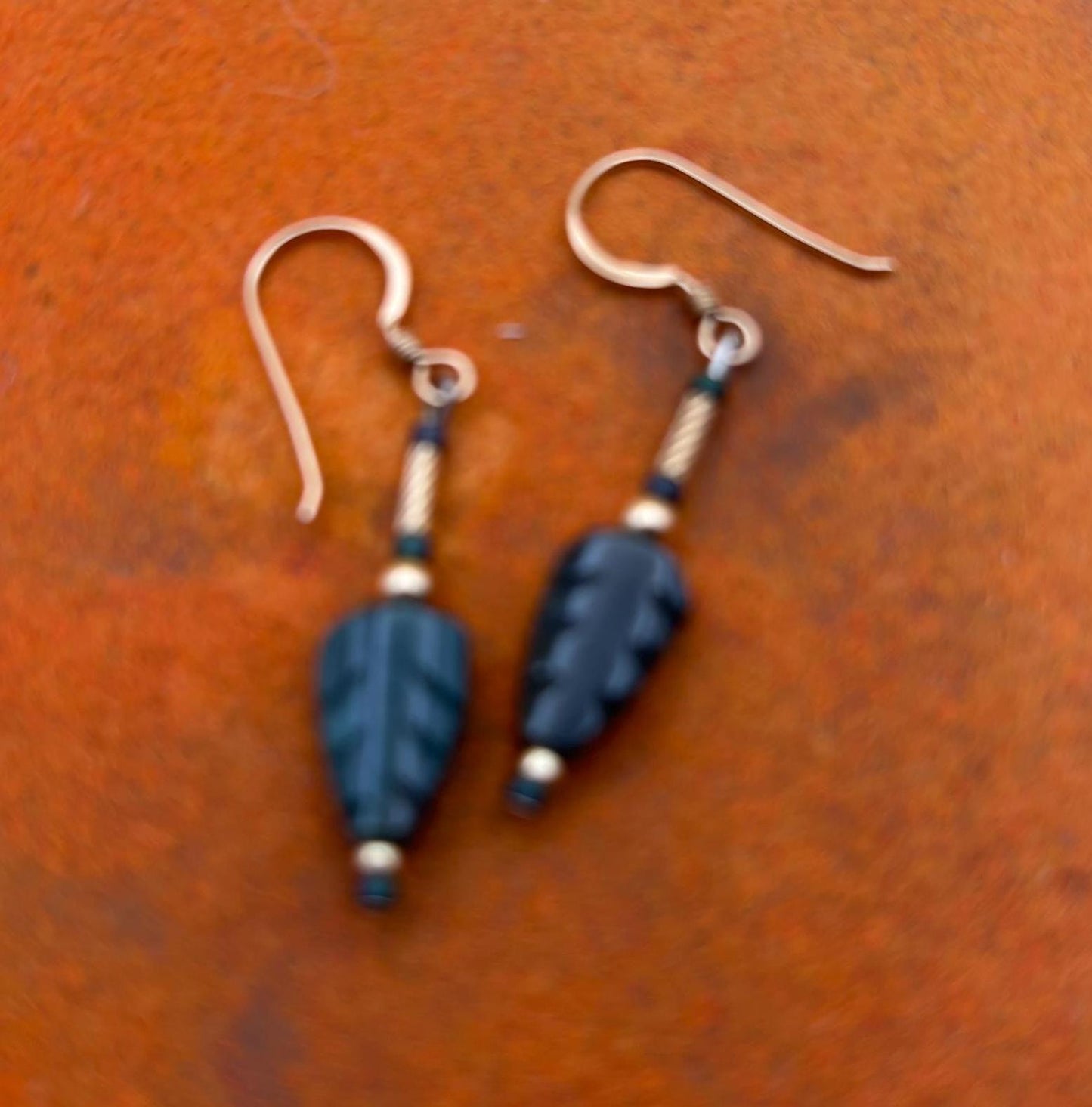 Vintage Dark Jade Earrings Lover Antiques and Vintage