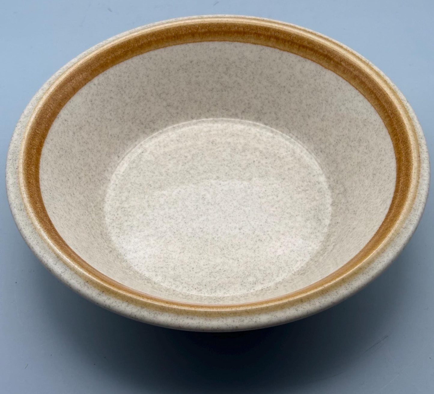 Vintage Mikasa Bowl Salad Soup Bowls Stone Manor Stoneware Tan Speckle With Brown Trim Ceramic Cereal Bowl Lover Antiques and Vintage