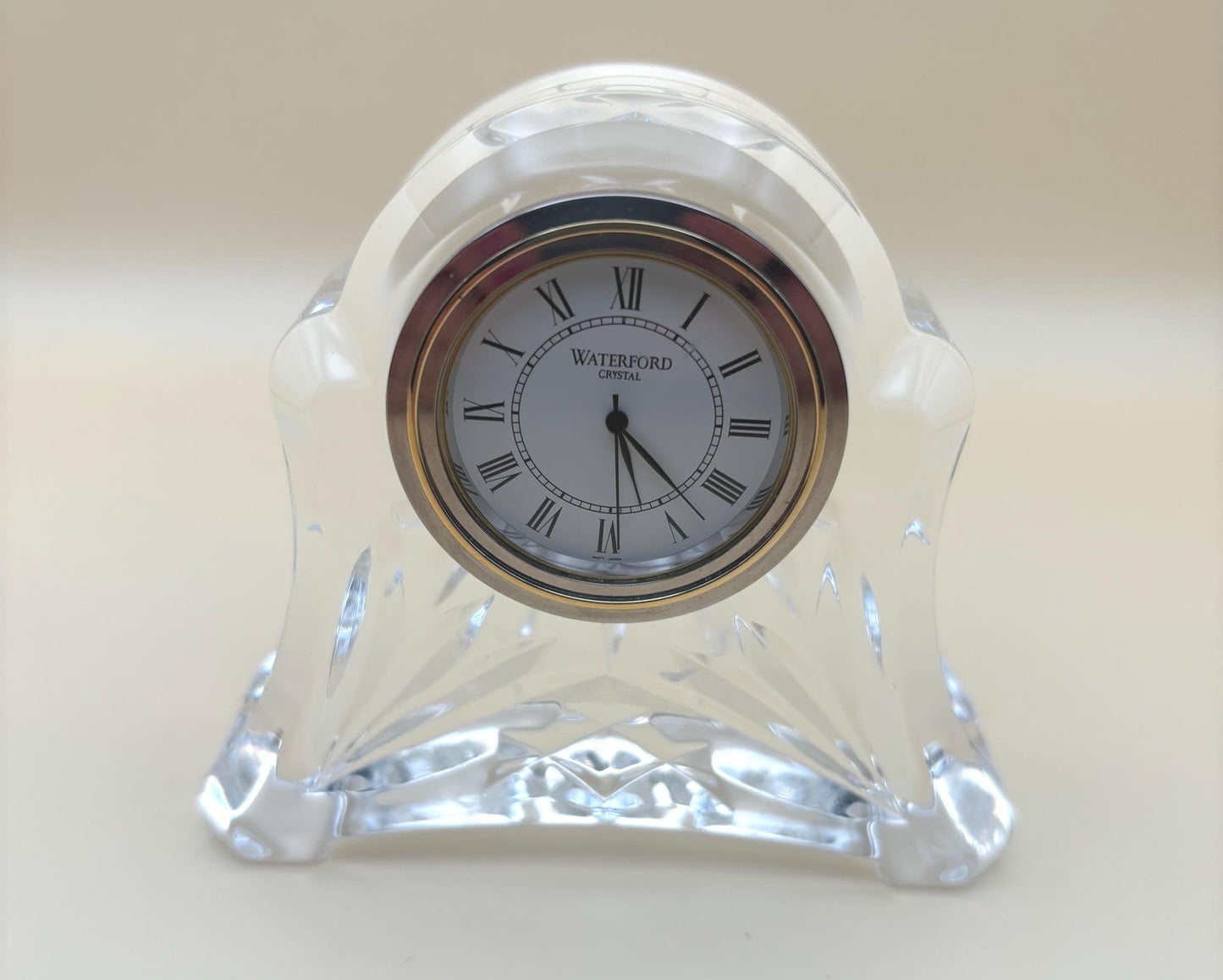 Waterford Crystal Mantle Clock Ireland Glass Time Piece, Lover Antiques and Vintage