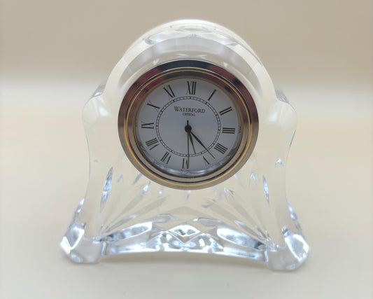 Waterford Crystal Mantle Clock Ireland Glass Time Piece, Lover Antiques and Vintage