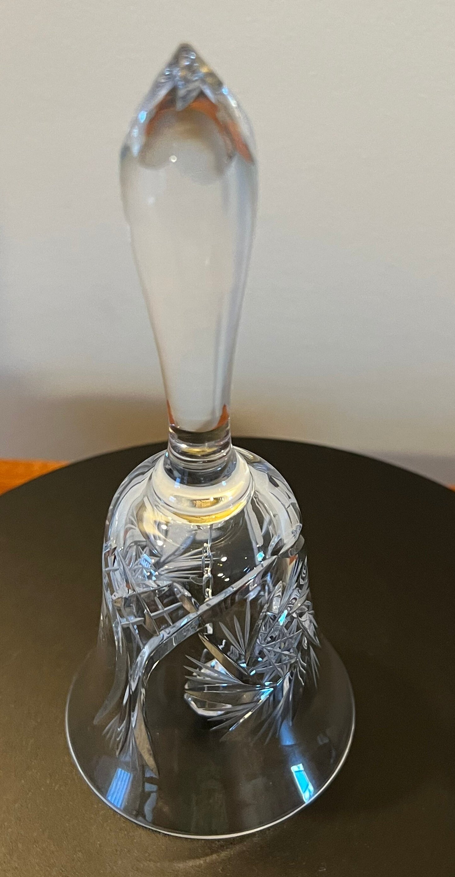 Vintage Crystal Cut Glass Bell Star of David Heavy Glass Bells Lover Antiques and Vintage