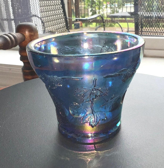 Vintage Summit Art Carnival Glass Toothpick Holder, Purple Iridescent Decor