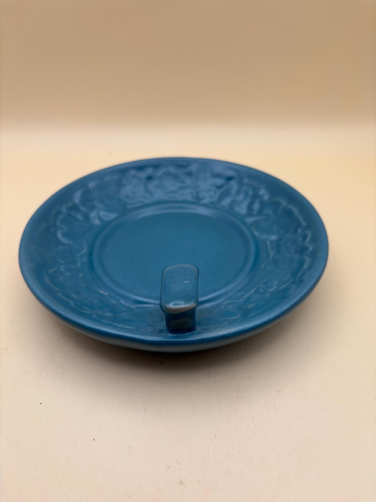 Vintage Coalport Turquoise Plate with Handle Lover Antiques and Vintage
