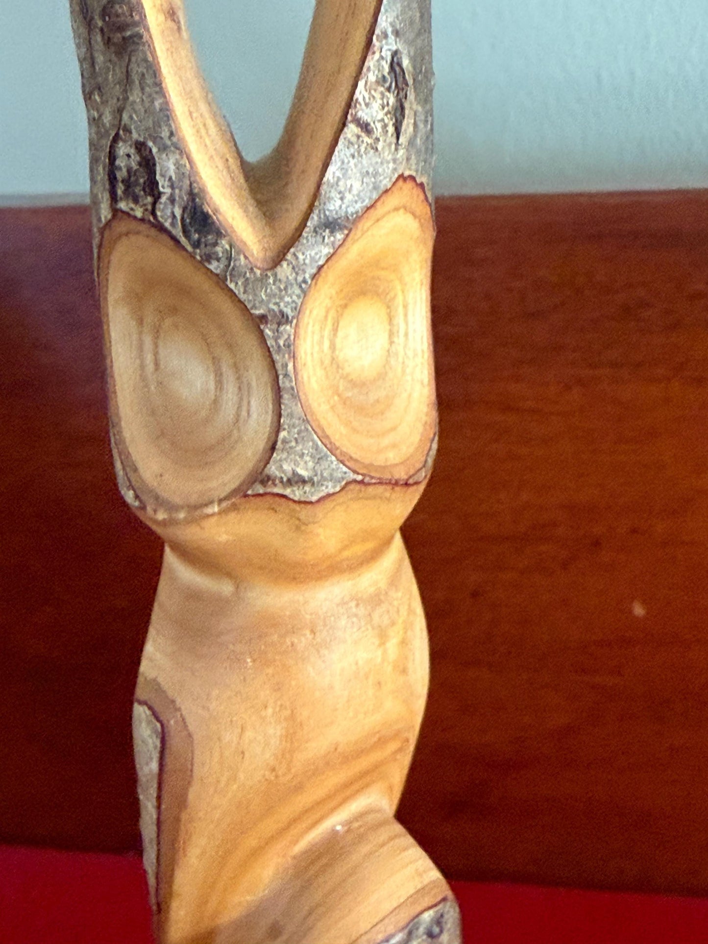 Vintage Carved Owl Figure Signed Nadjiwon - Cape Croker Art