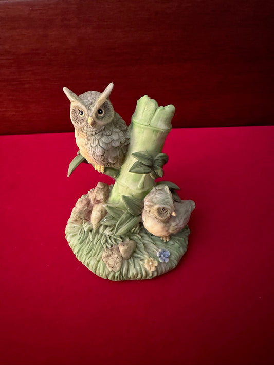 Vintage Porcelain Owl Figurine, Lover Antiques and Vintage