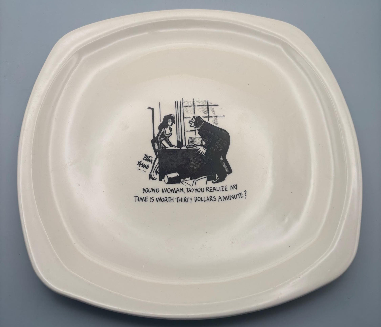 Paden City Pottery Plate Signed by Bernad Peter Arno, Select From 3 Designs, Lover Antiques and Vintage