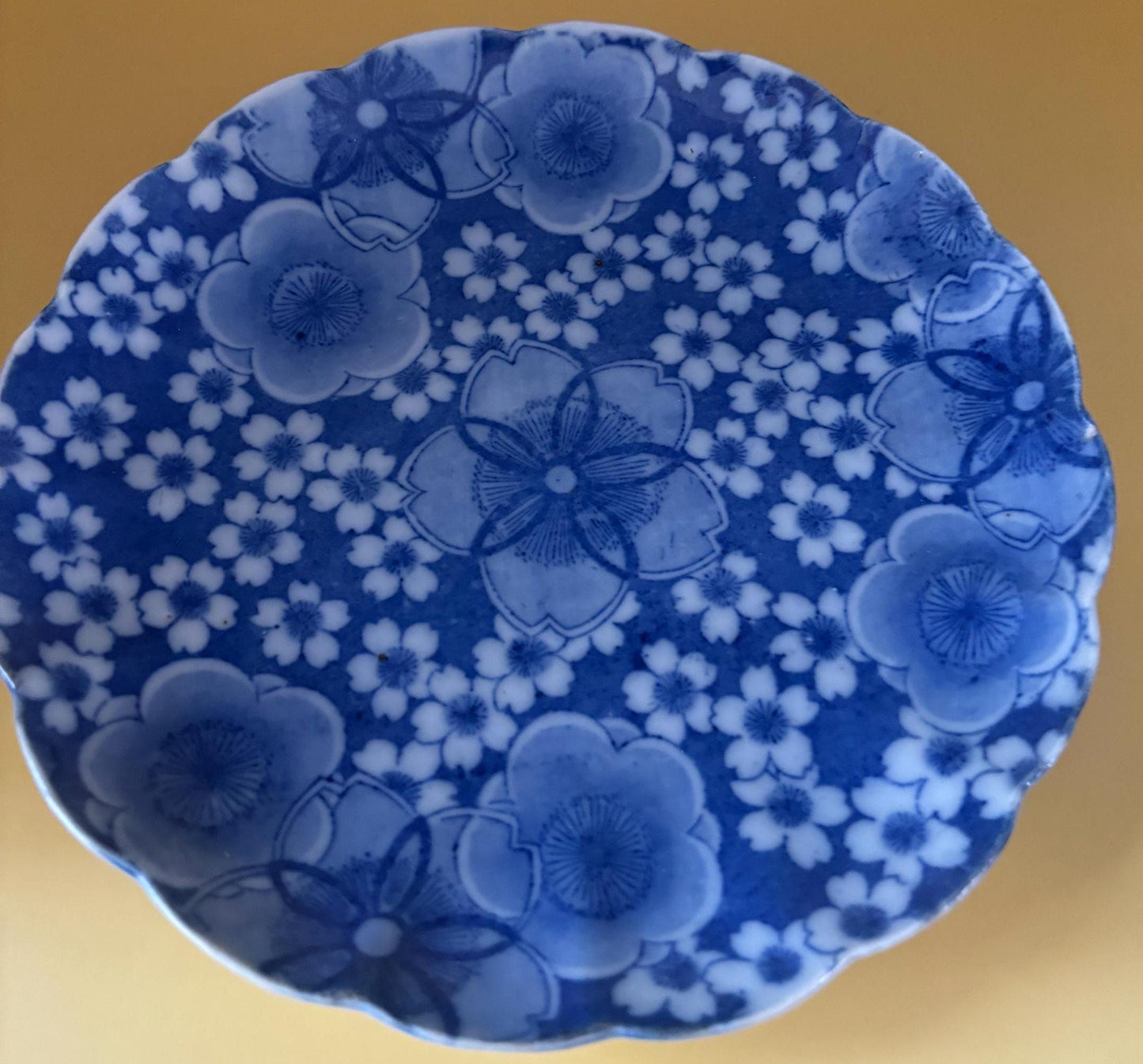 Vintage Blue Flowers Dish Japanese Bowl Very Pretty Made in Japan Lover Antiques and Vintage