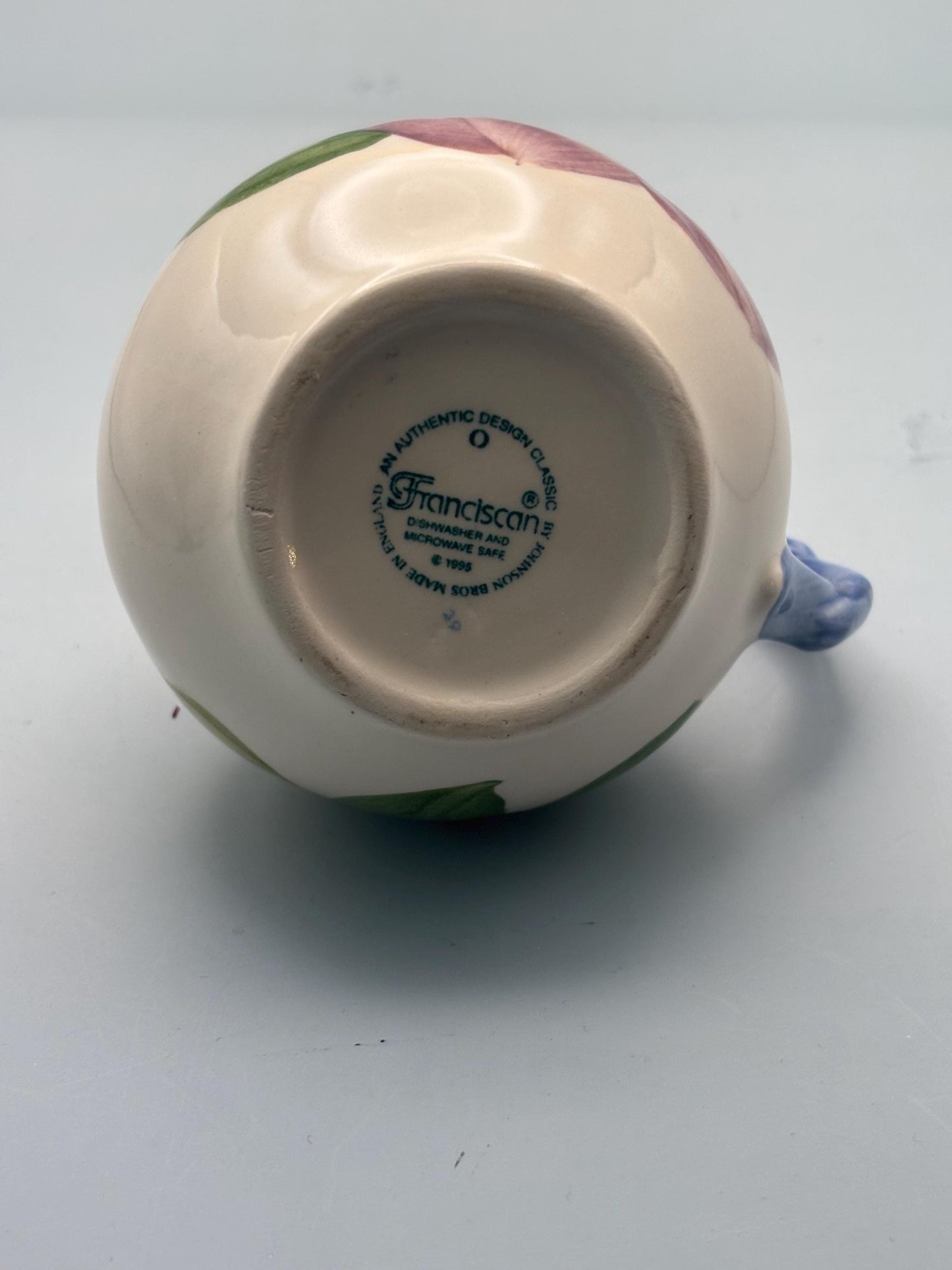 Franciscan Orchard Glade Milk Jug or Pitcher, Features Fruit and Leaf Design, Lover Antiques and Vintage