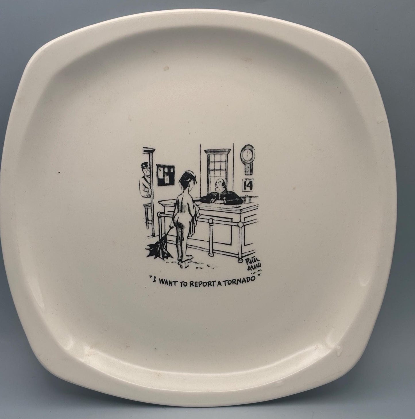 Paden City Pottery Plate Signed by Bernad Peter Arno, Select From 3 Designs, Lover Antiques and Vintage