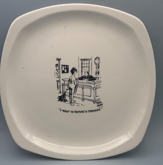 Paden City Pottery Plate Signed by Bernad Peter Arno, Select From 3 Designs, Lover Antiques and Vintage