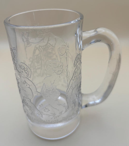 Vintage German Glass Beer Mug Ladies Dancing Made in Germany Lover Antiques and Vintage