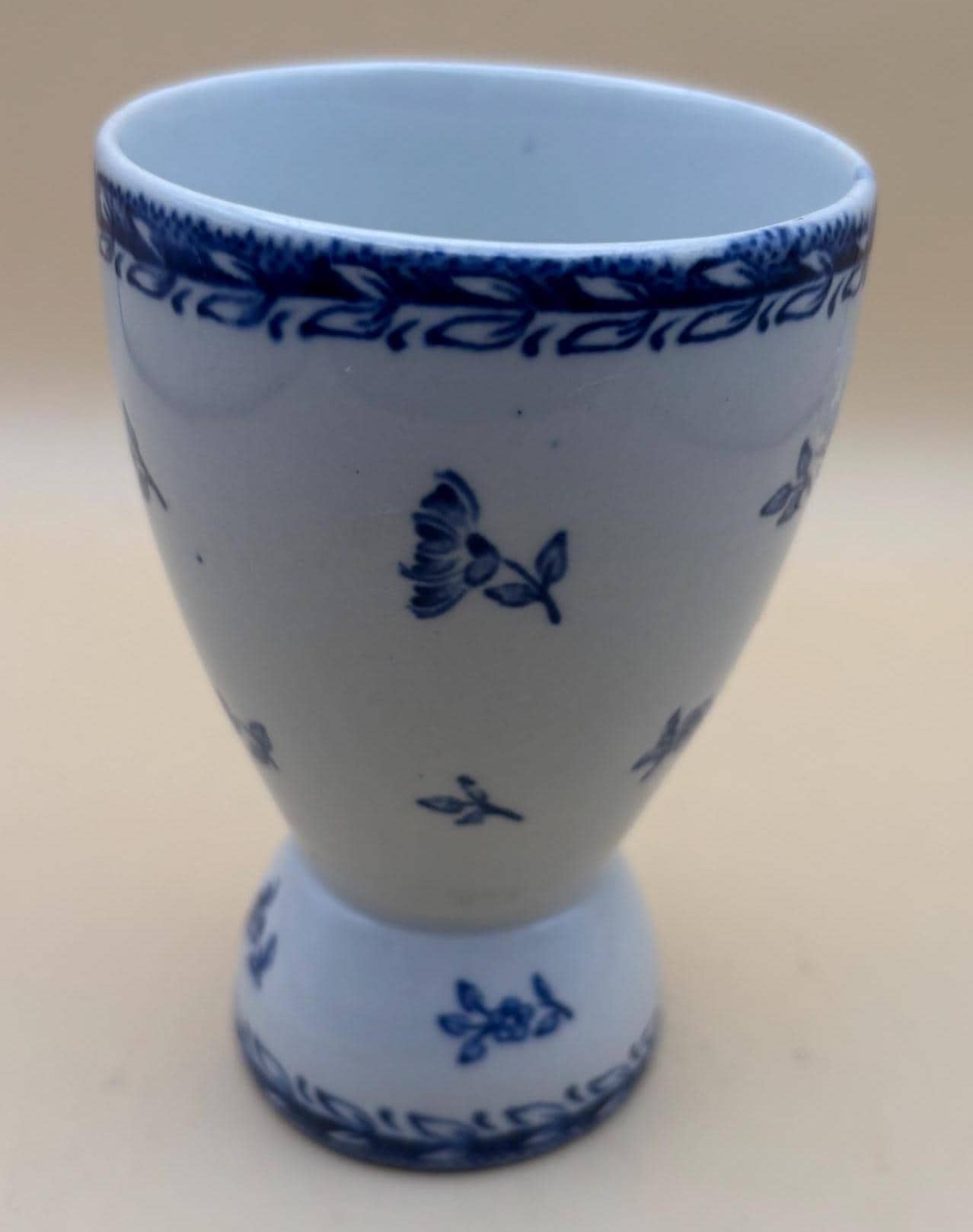 Vintage Arabia Finland Blue Floral Print Double Egg Cup Designed by Olga Also and Raija Uosikkinen Lover Antiques and Vintage