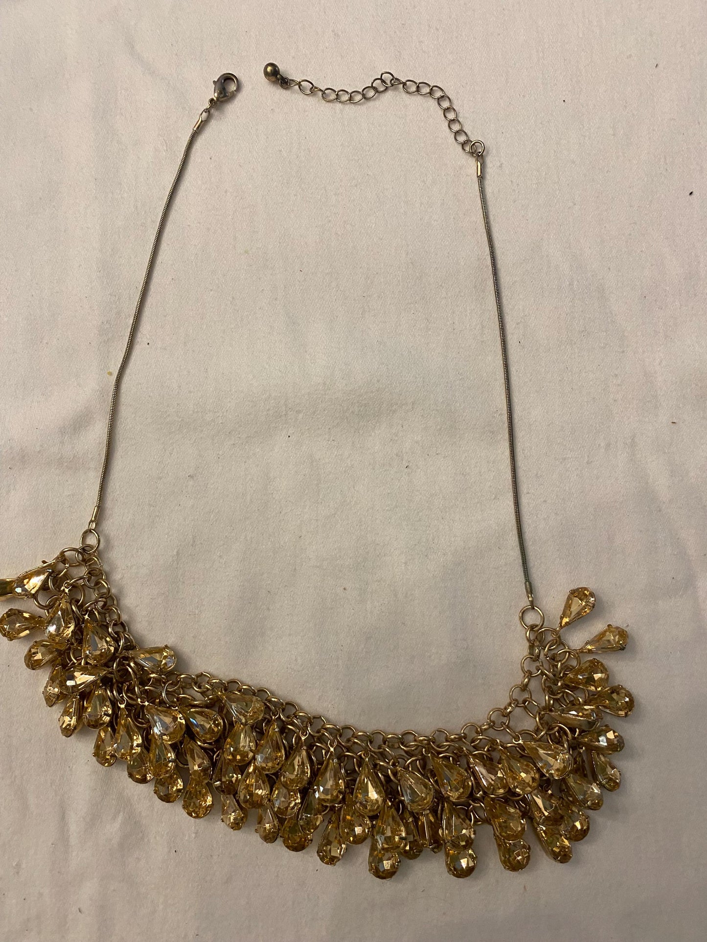 Vintage Gold Fringe Collar Necklace: Cha Cha Jewelry