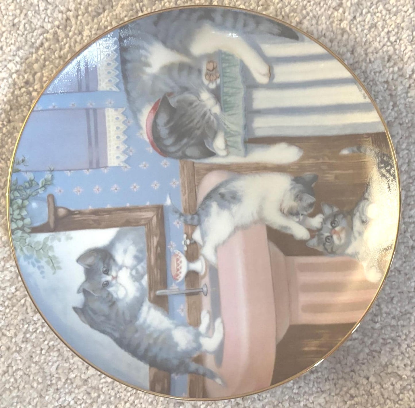 Hamilton Collection Cat Plate, Mischief Makers Cats, Number , Lover Antiques and Vintage