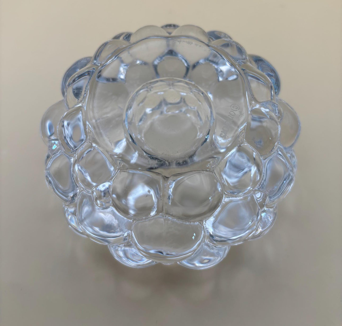 Vintage Orrefors Sweden Crystal Glass Votive Candle Holder Mid Century Glass Structure Bubble Art Lover Antiques and Vintage