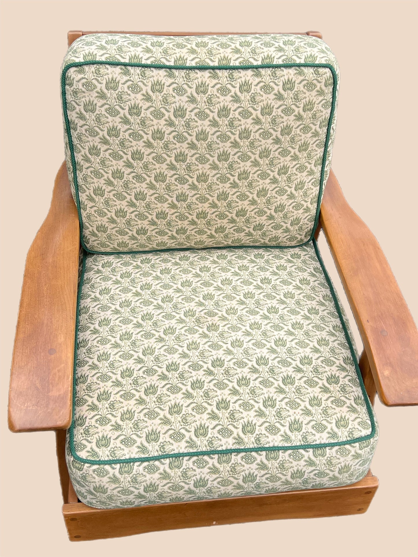 Cushman Londonderry Chair No. 5385: Mid Century Modern Paddle Arm Chair
