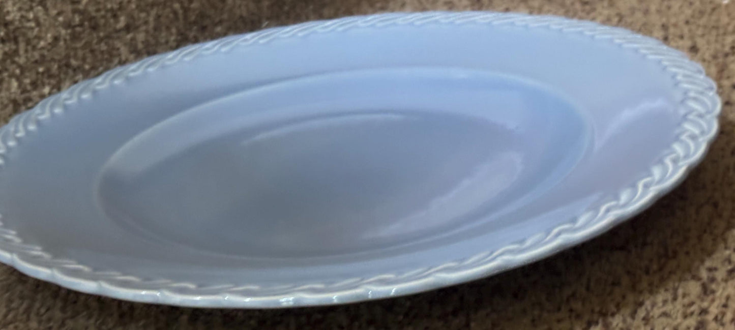Vernon Kilns Native California Blue Large Platter, Delphine Blue Collection, Lover Antiques and Vintage