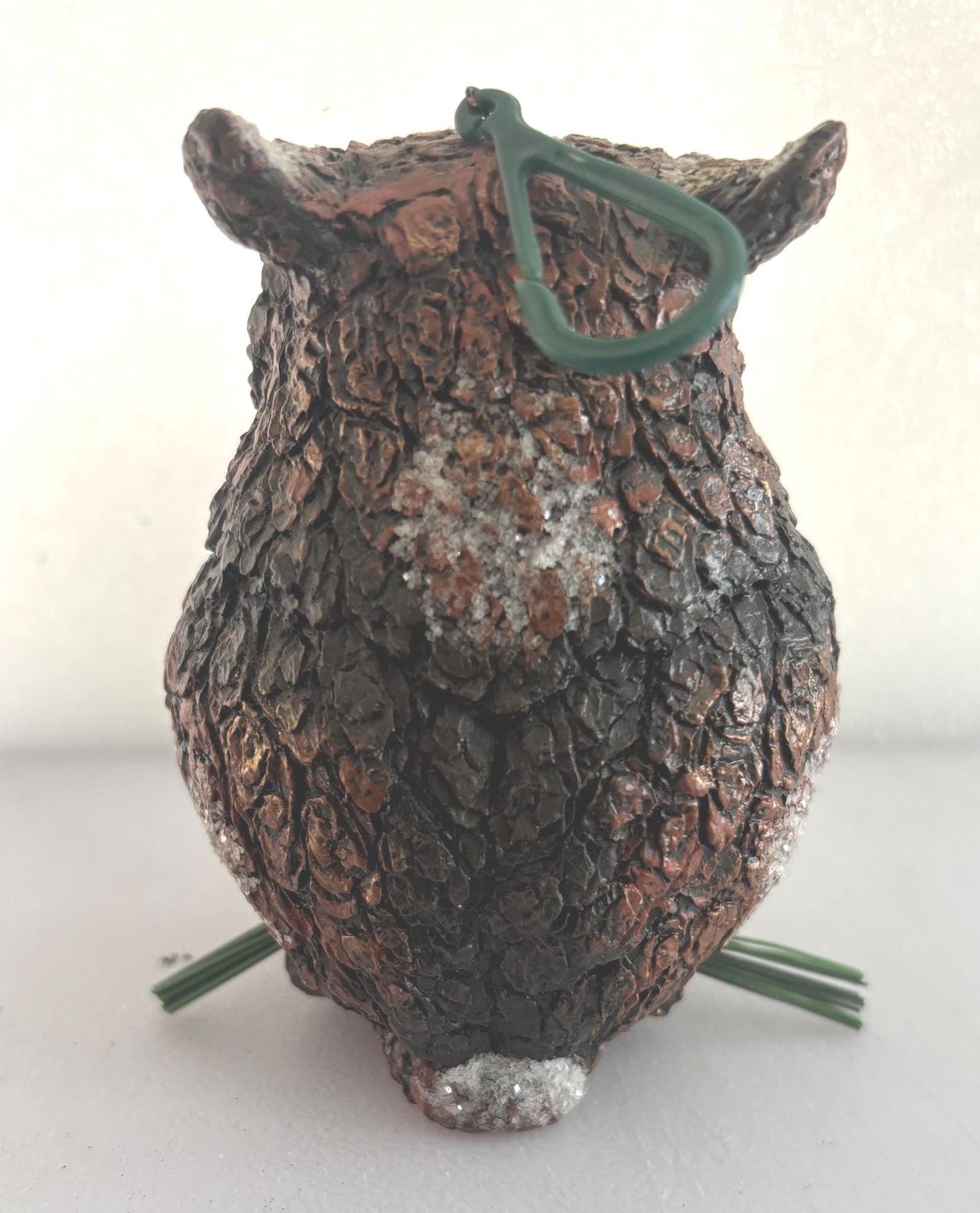 Vintage Owl in Pinecone Basket Ornament Gift For Her Lover Antiques and Vintage