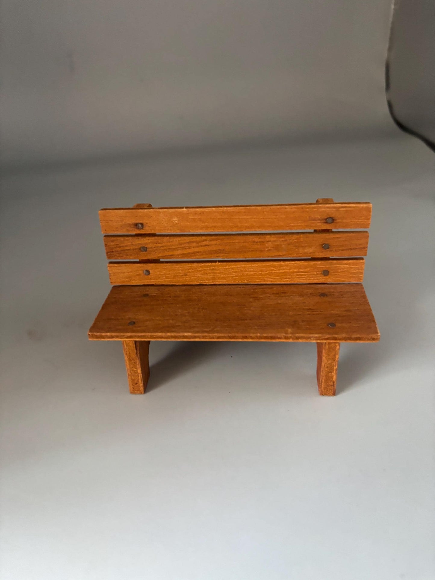 Vintage Dollhouse Wood Bench Miniature Wooden Furniture Lover Antiques Vintage