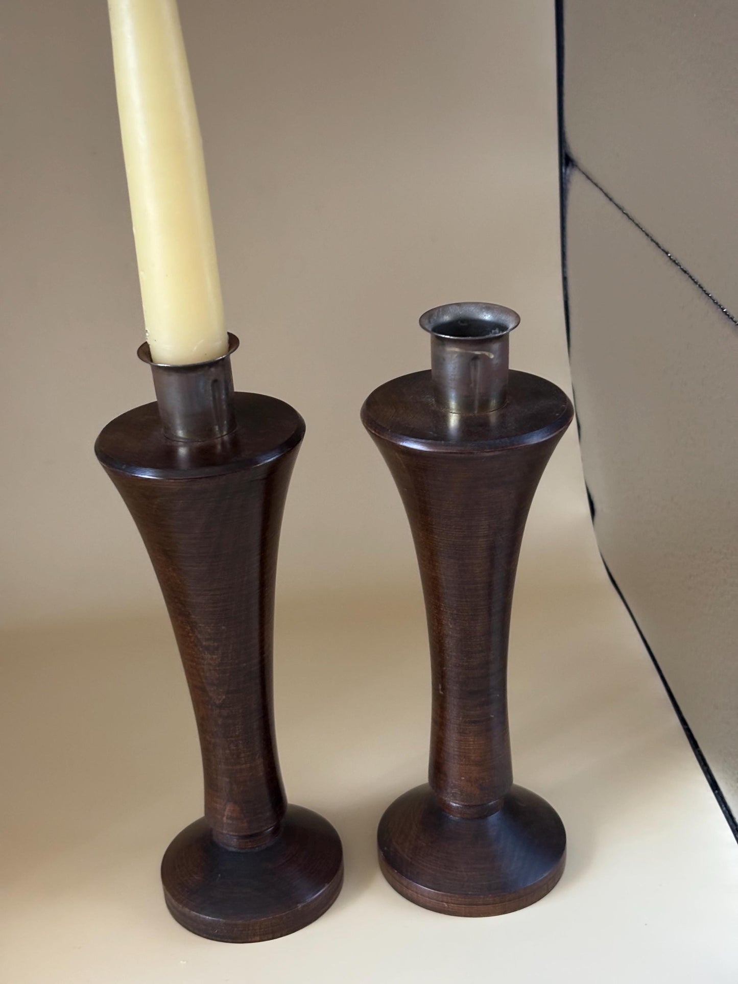Vintage Loft Bronze Candle Holders Signed L01500 Set of 2 Lover Antiques and Vintage