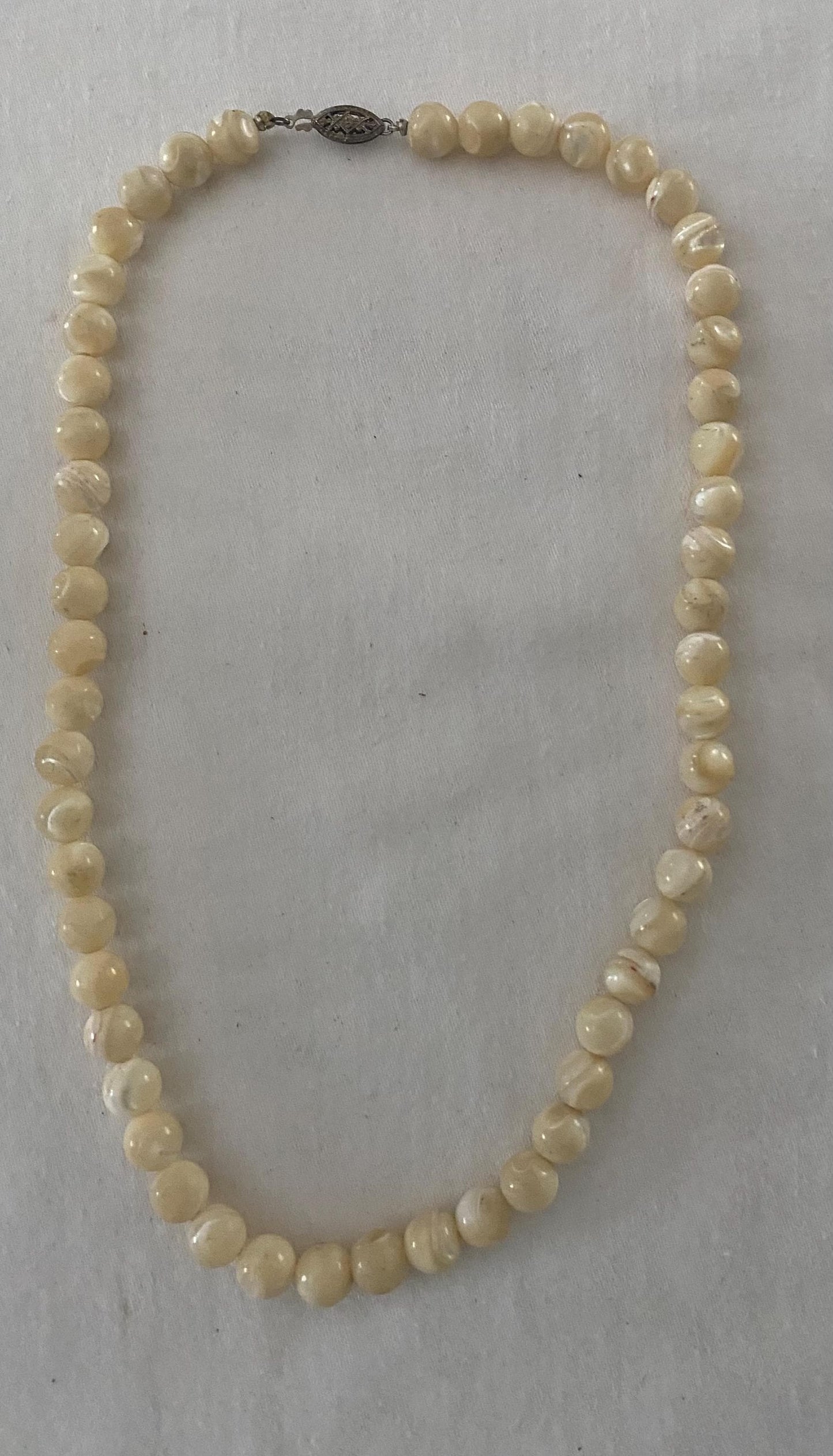Mother of Pearl Beaded Necklace MOP Jewelry Unique Gifts Galore at Lover Antiques and Vintage