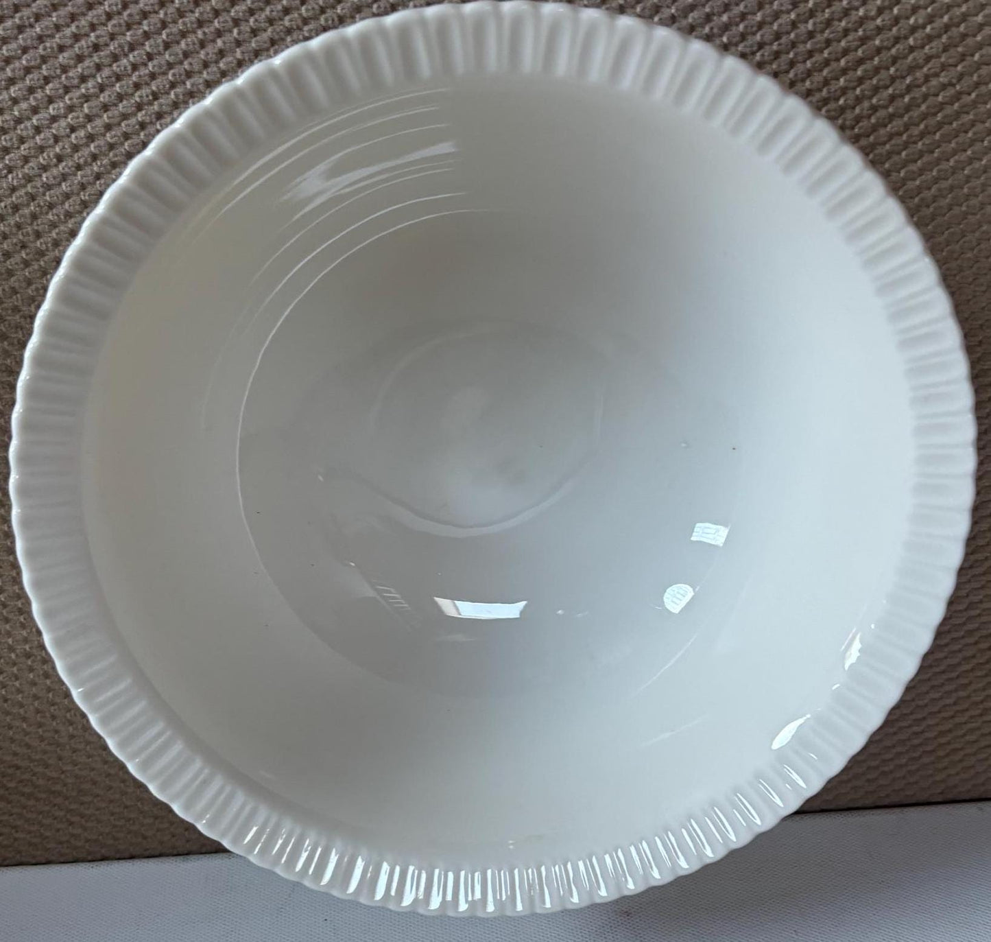 Vintage Shelledge White Vegetable Bowl with Narrow Flutes Edging Syracuse China Lover Antiques and Vintage