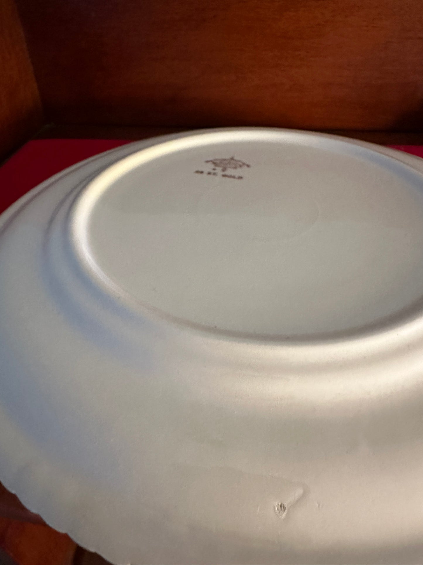 Vintage Harker Pottery Plate: Gödel Victorian Courting Couple, 22K Gold