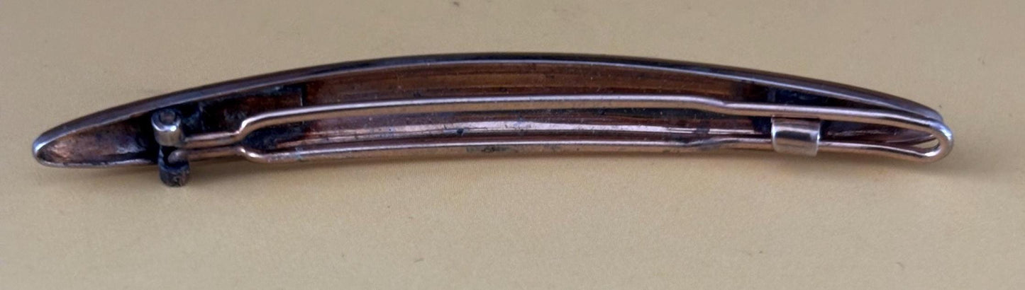 Sterling Silver Trifari Hair Clip, Marked Patent Pending Circa 1940's
