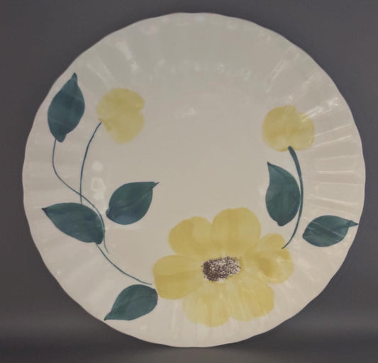 Blue Ridge Southern Potteries Dinner Plate, Ridge Daisy Yellow Flower Design, Lover Antiques and Vintage