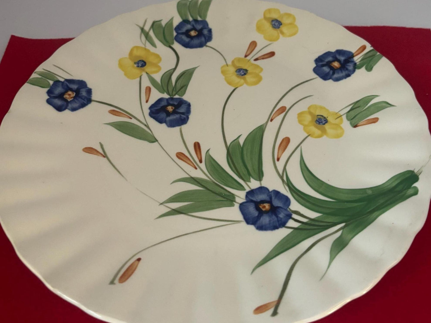 Blue Ridge Southern Potteries Dinner Plate, Summer Flowers Design, Lover Antiques and Vintage