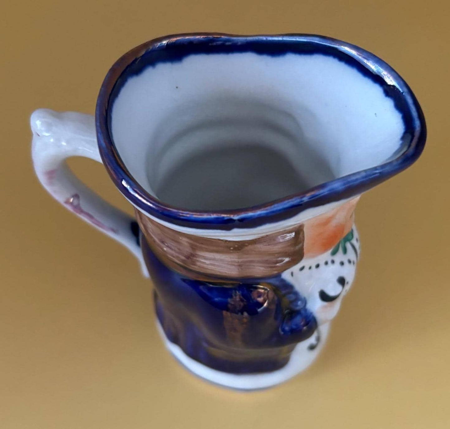 Antique Allerton China Toby Mug Small Pitcher Colonial Man Figurine Lover Antiques and Vintage