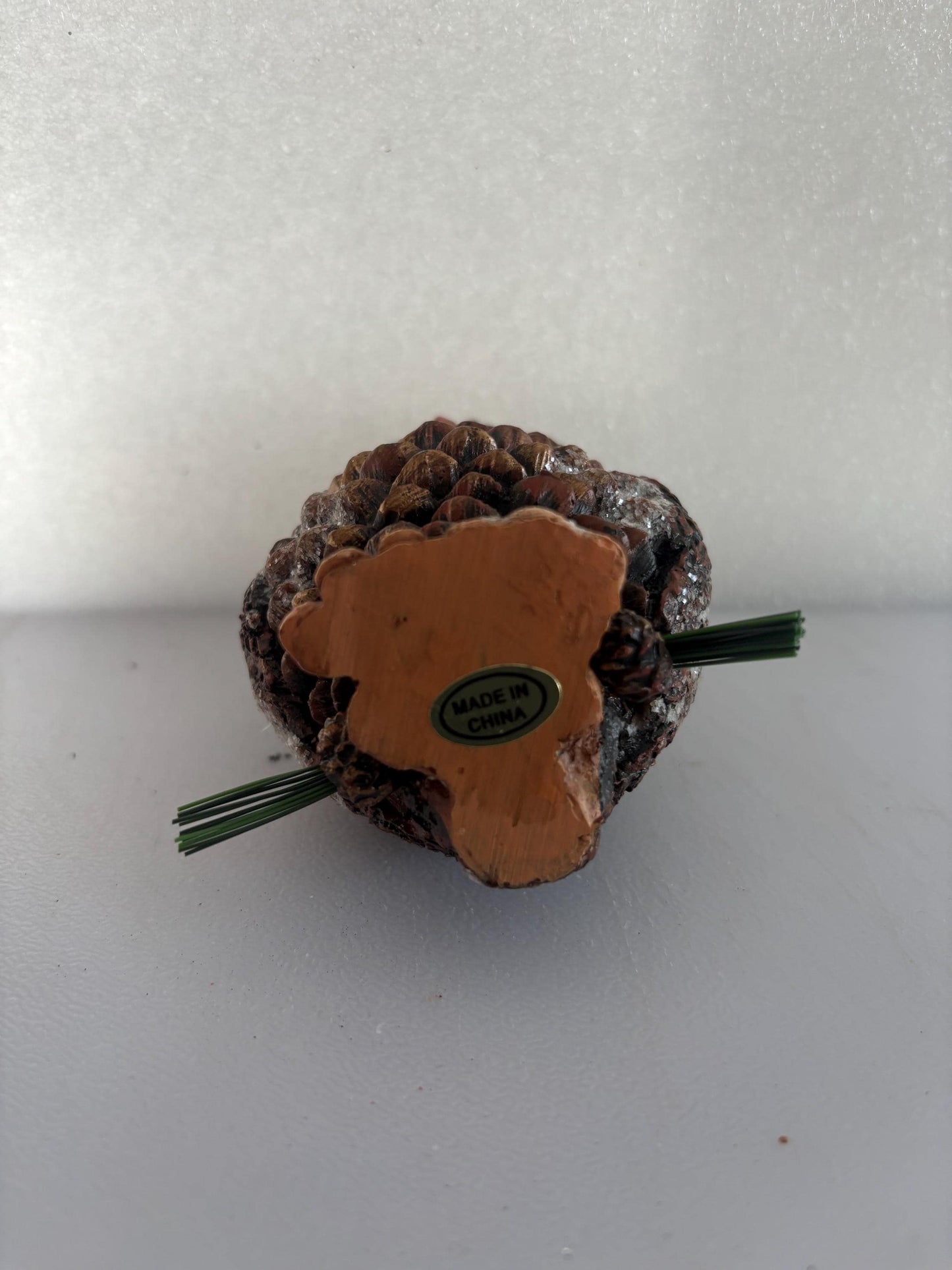 Vintage Owl in Pinecone Basket Ornament Gift For Her Lover Antiques and Vintage