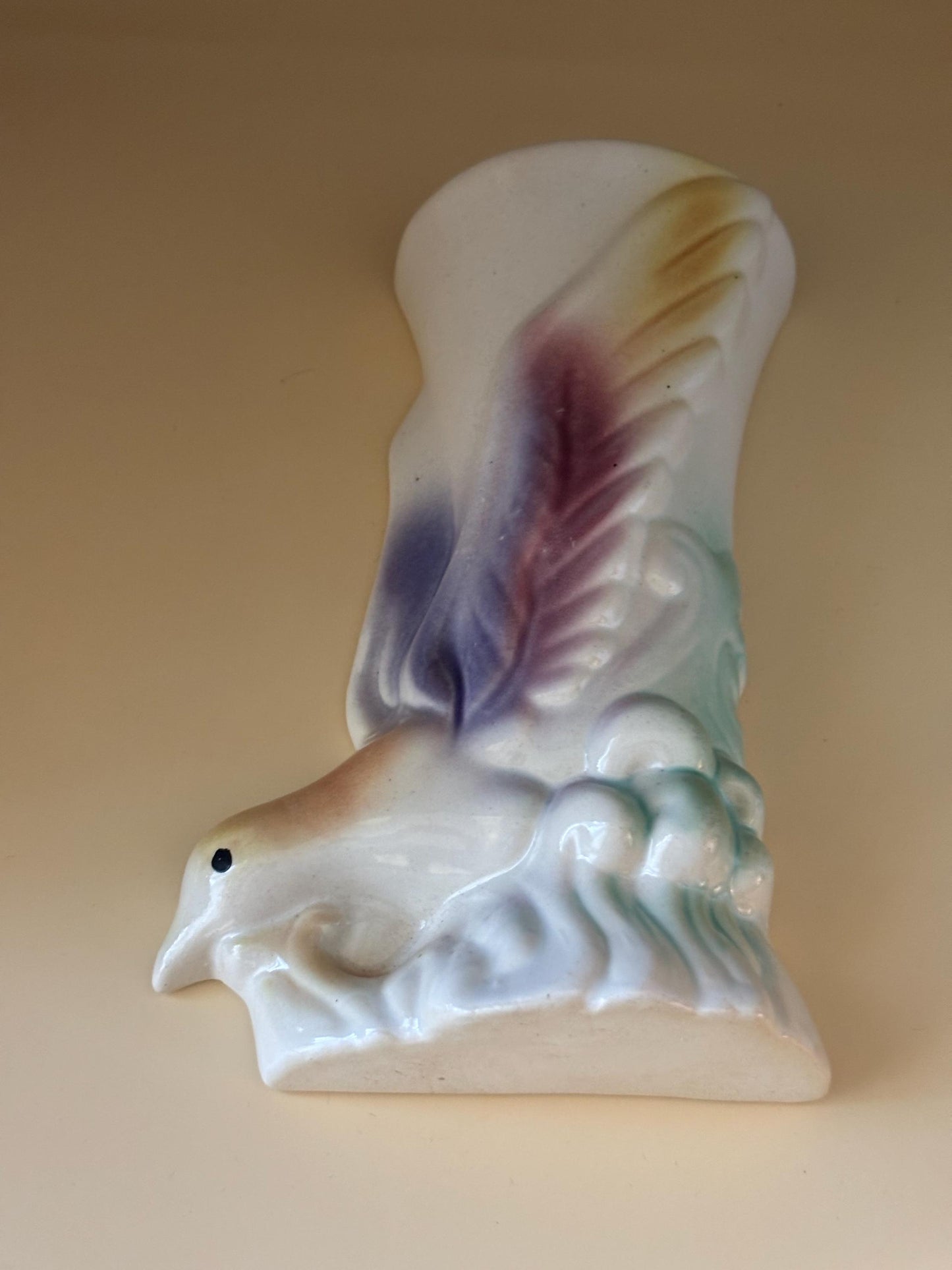 Vintage Morton Pottery Bird of Paradise Wall Pocket, Lover Antiques and Vintage