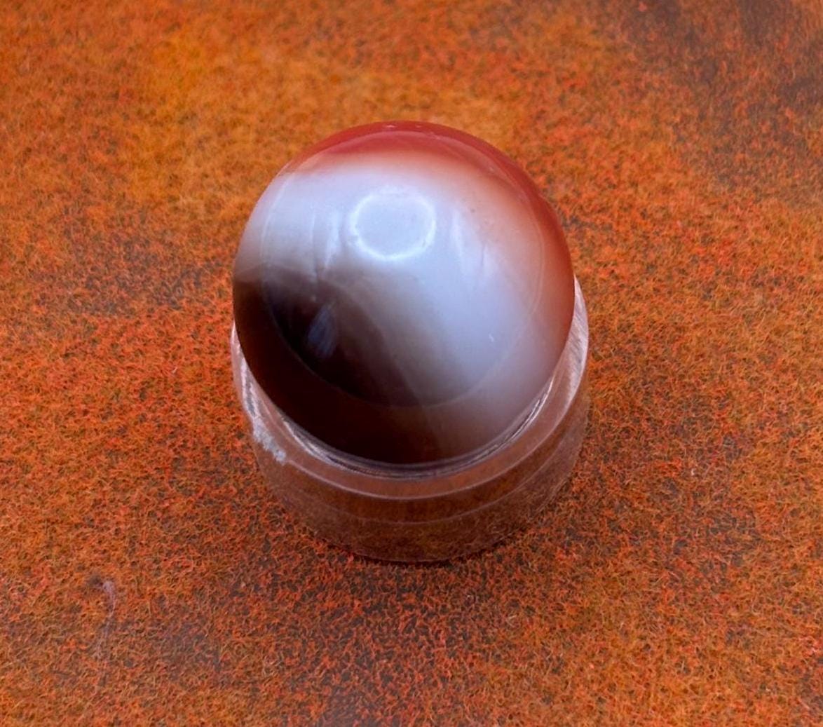 Vintage All Red Glass Marble Orange Brown White Glass Marble Lover Antiques and Vintage