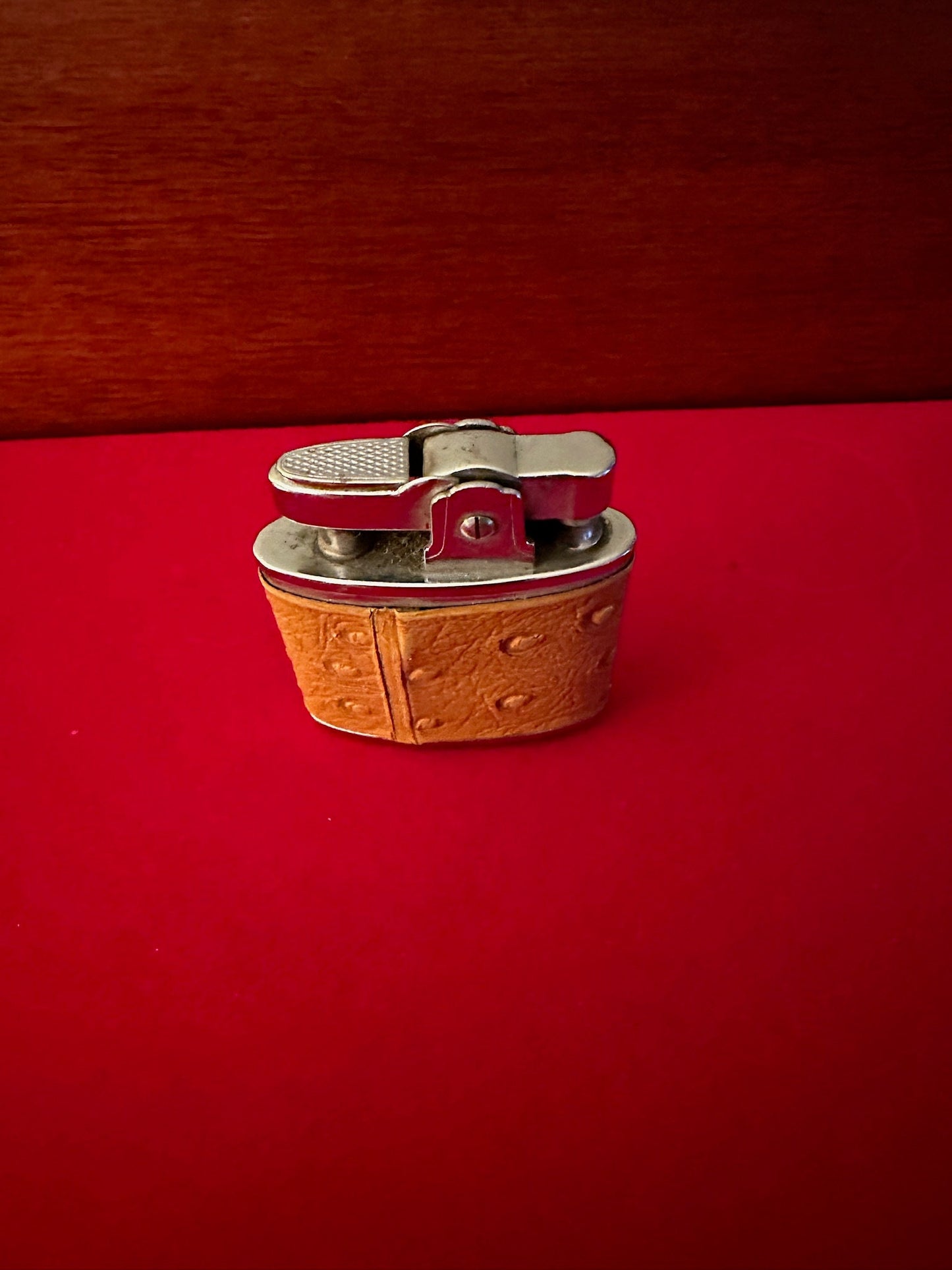Vintage CMC Continental Fluid Automatic Lighter, Leather Wrapped Lighter, Mid Century Lighter, Lover Antiques and Vintage