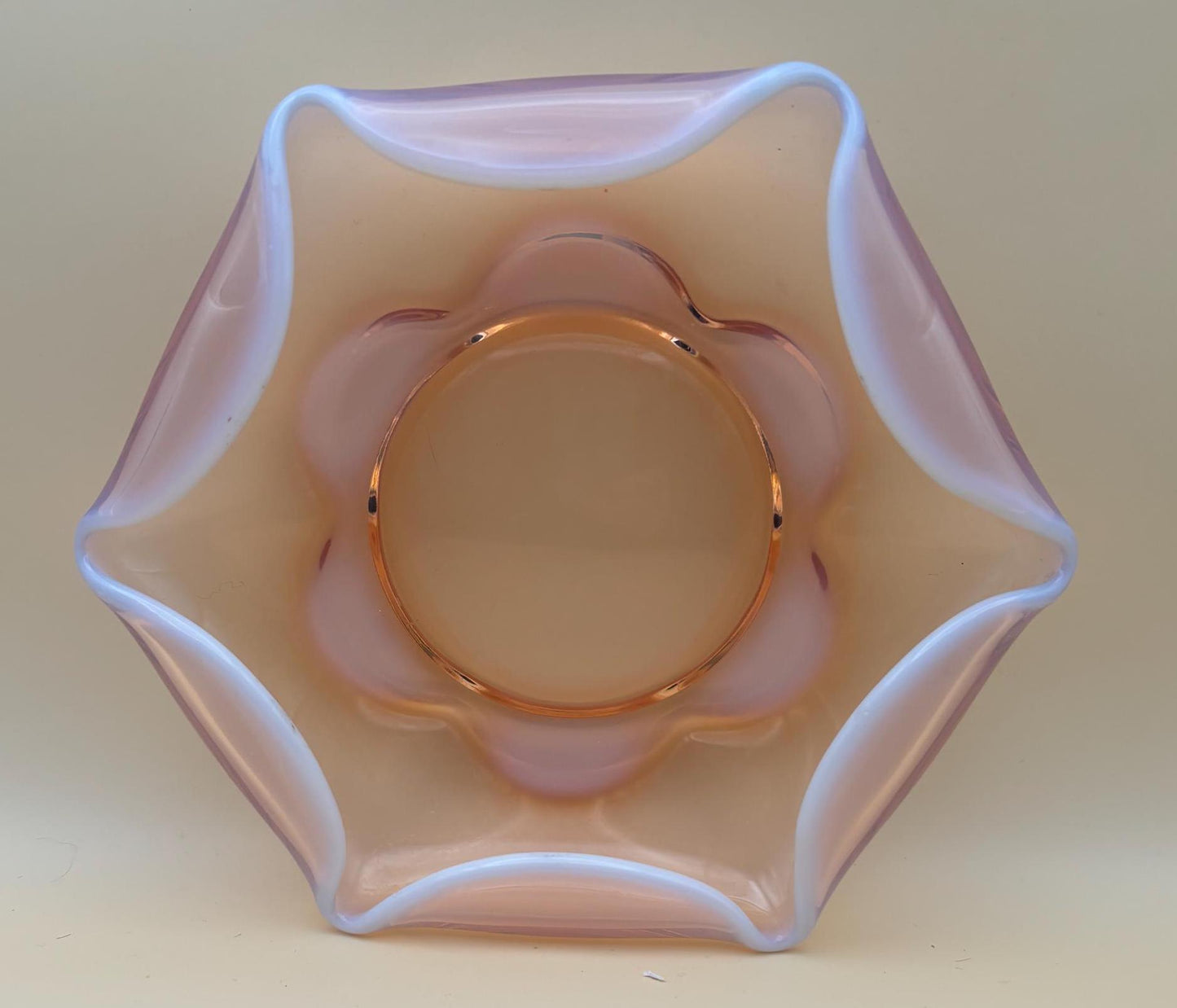 Vintage Fenton Pink Opalescent Vase Cranberry Dish Lover Antiques and Vintage