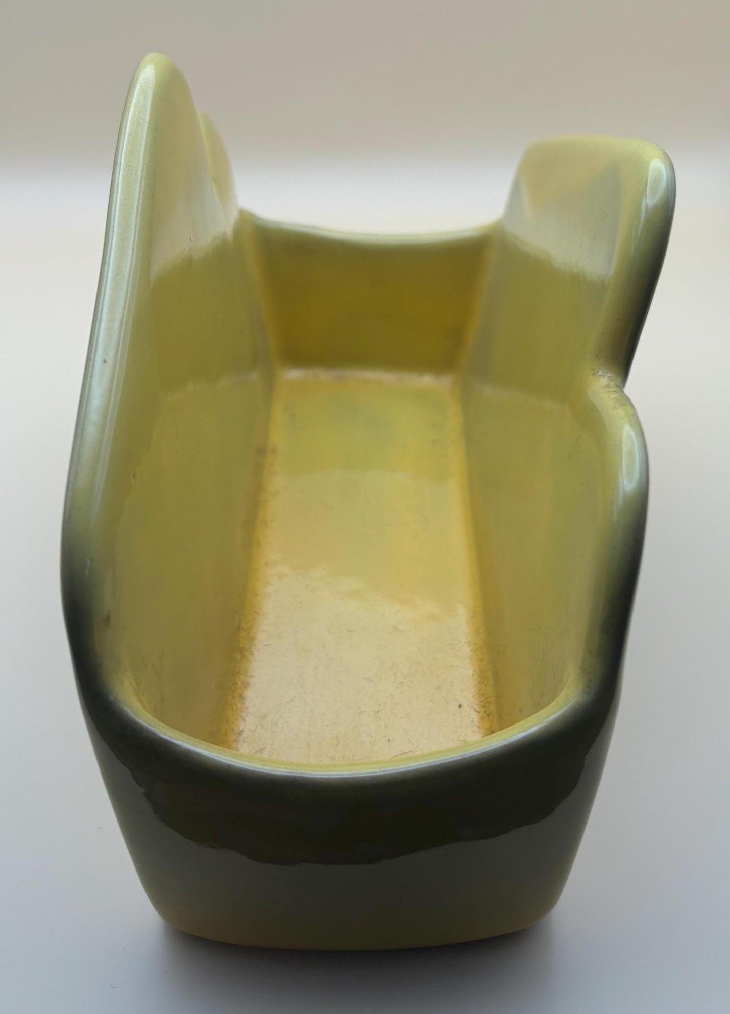 Vintage Frankoma Pottery Napkin Holder Number 264 Autumn Yellow Lover Antiques and Vintage