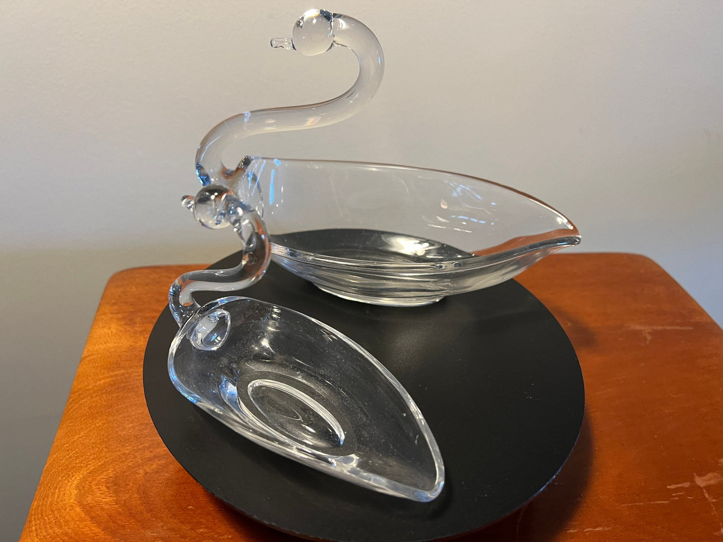 Swan Glass Candy Dishes, Set of 2, Family Home Decor