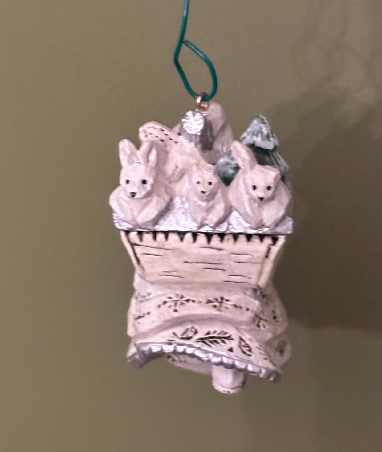 Vintage Pam Schifferl Santa Hand Painted Santa Ornament Lover Antiques and Vintage