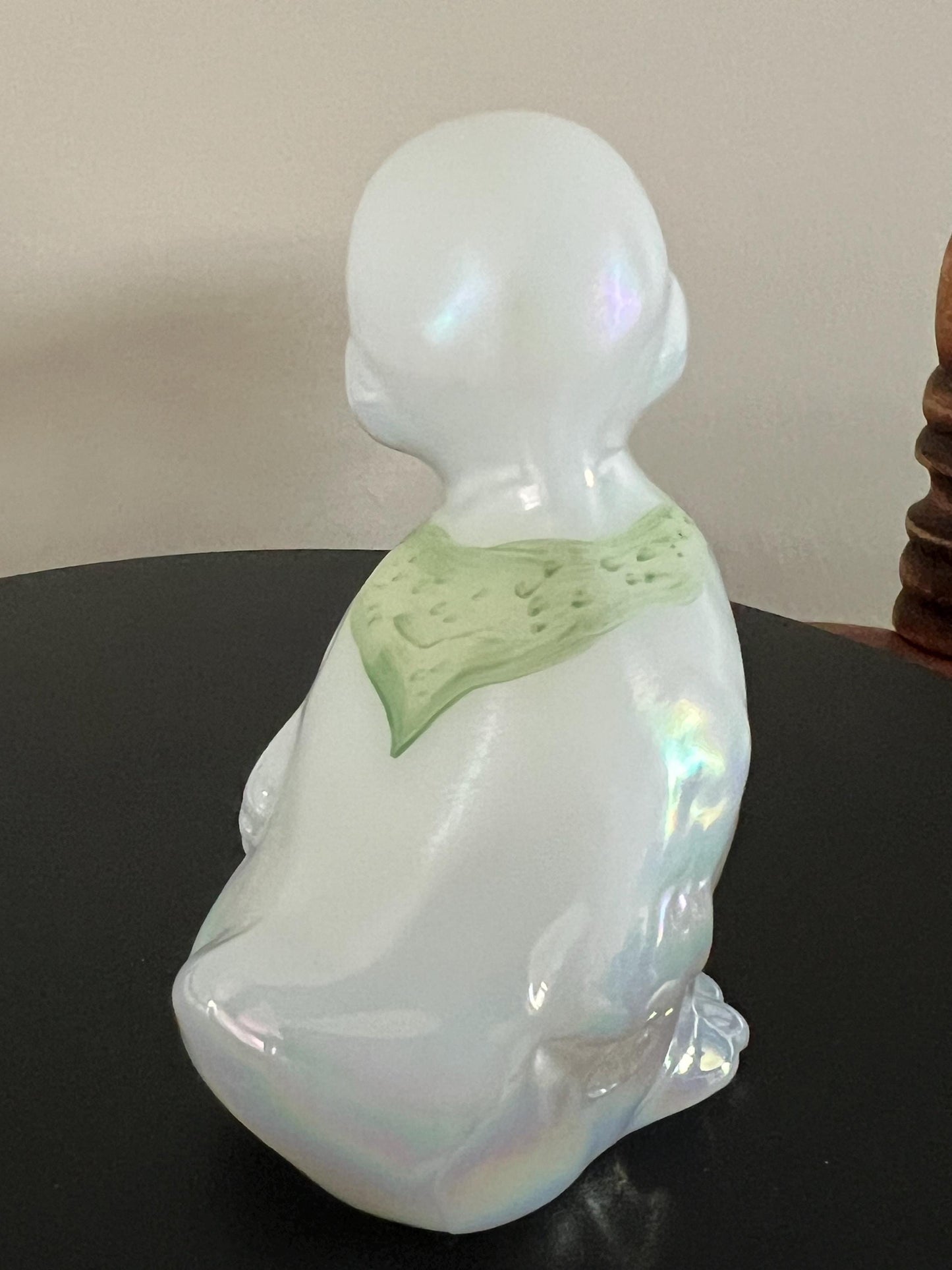 Vintage Fenton Opalescent Glass Duck: Hand-Painted Animal Figurine