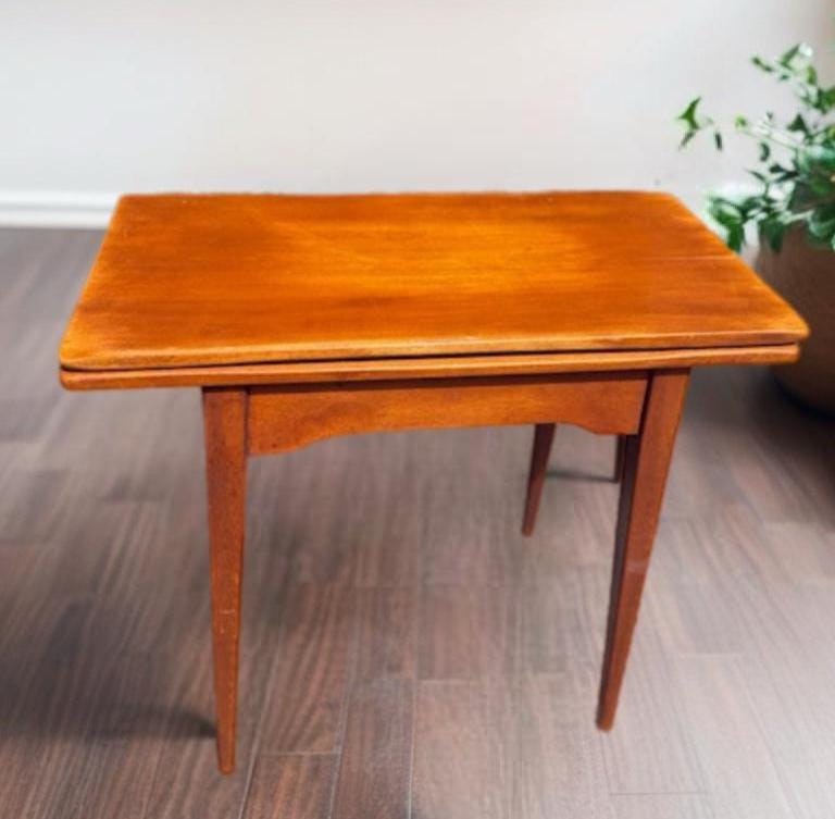 Cushman Colonial Creations Pivot Top Card Table No. 3-35 Game Table with Rotating Top Rustic Original Lover Antiques and Vintage