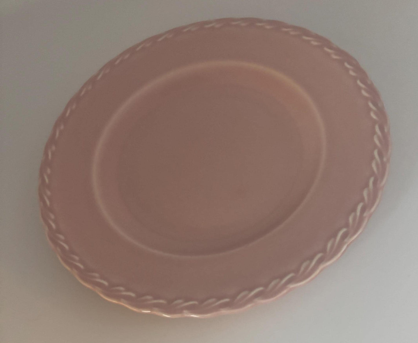 Vernon Kilns Native California Pink Plate, Lover Antiques and Vintage