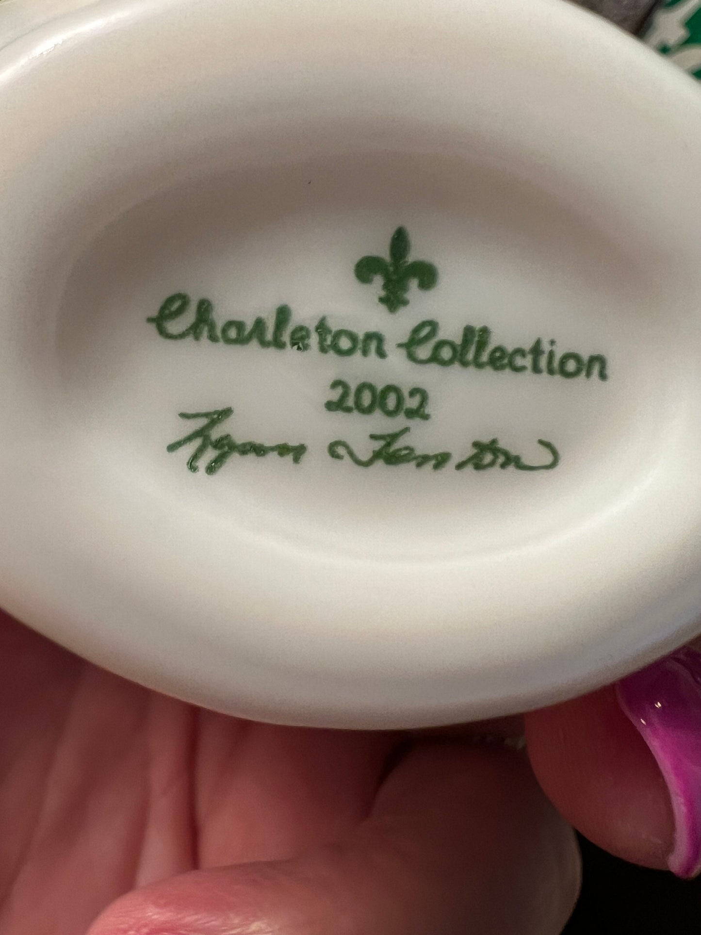 Vintage Fenton Charleton Perfume Bottle: Hand-Painted Floral Etched Stopper