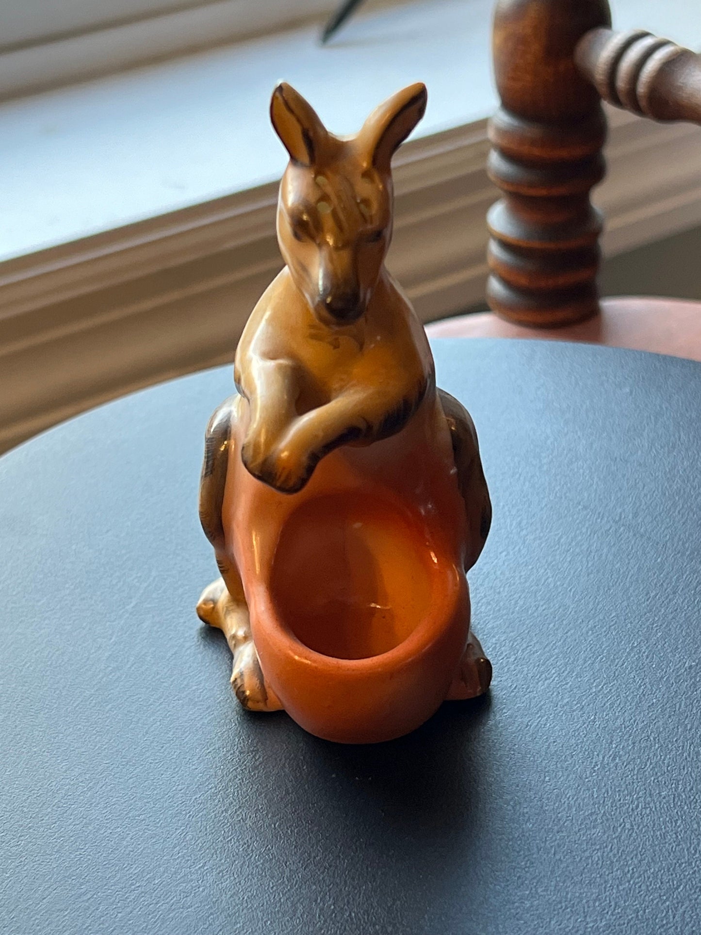 Vintage Kangaroo Ceramic Figurine, Kangaroo Toothpick Holder, Small Holder, Lover Antiques and Vintage