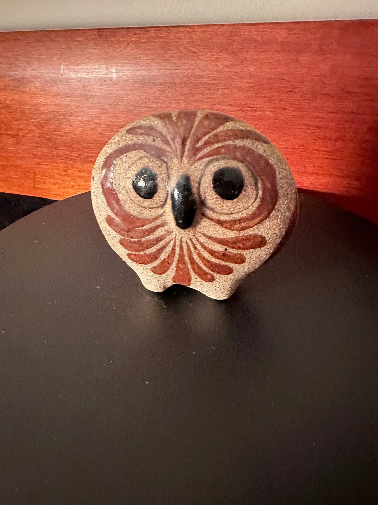 Vintage Tonala Mexican Pottery Owl - Signed CAT, Ken Edwards Style