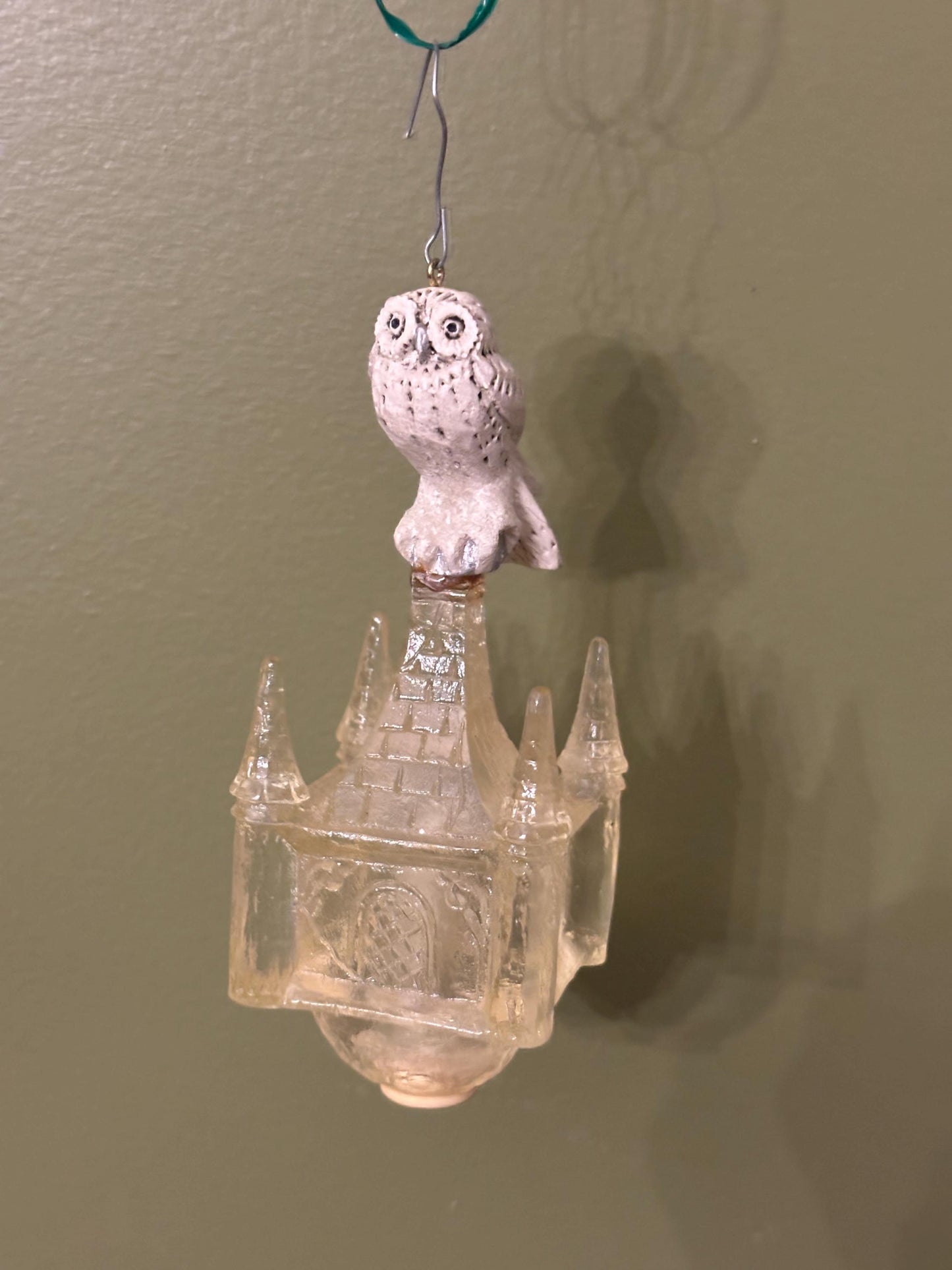 Vintage Pam Schifferl Winter White Owl Trinkle Light Cover Ornament Lover Antiques and Vintage