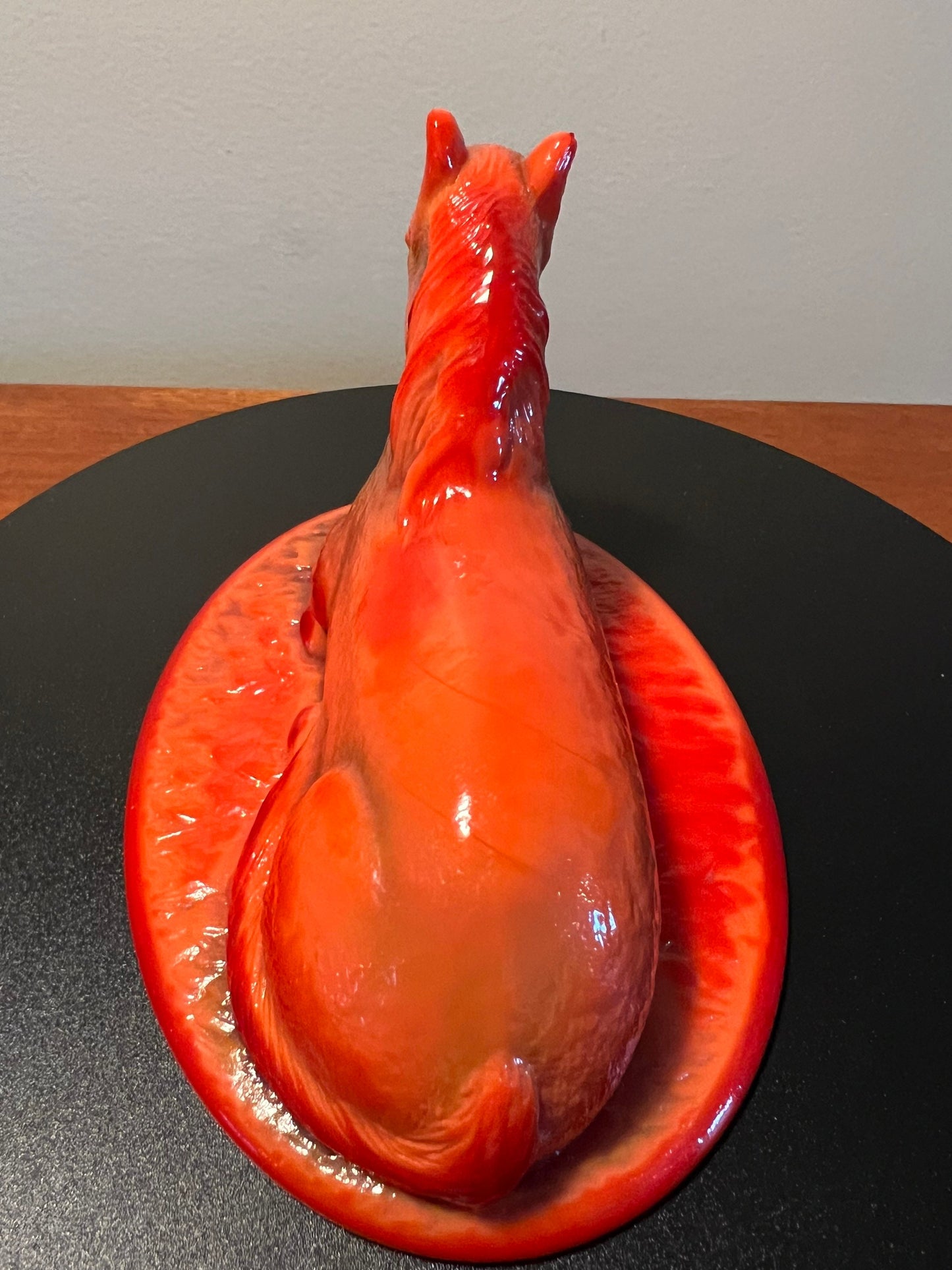Vintage Horse Figurine Summit Art Orange Slag Glass Amberina Lover Antiques and Vintage
