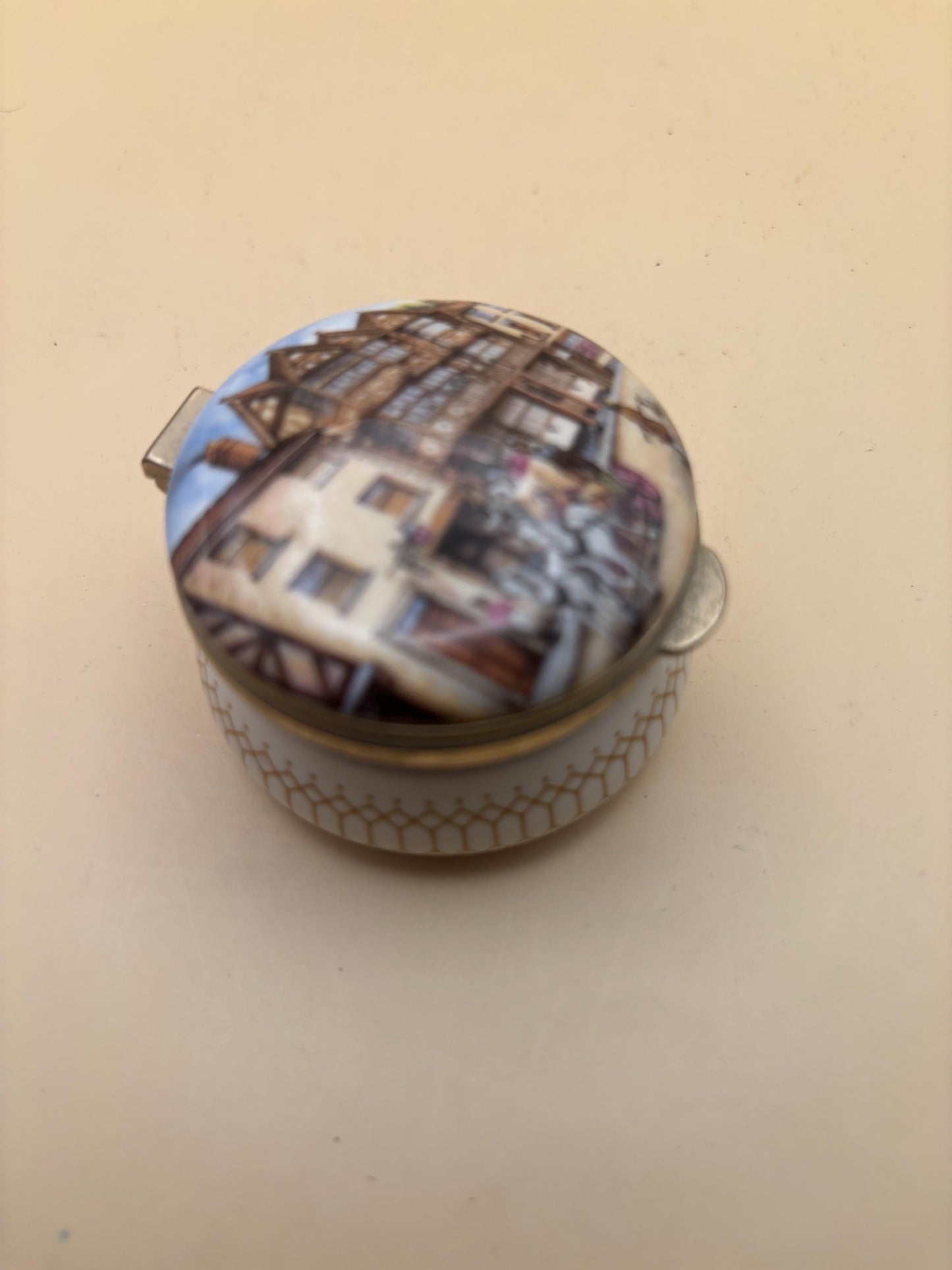 Vintage Ayshford Fine Bone China Trinket Box Staffordshire England Hinged Box Lover Antiques and Vintage