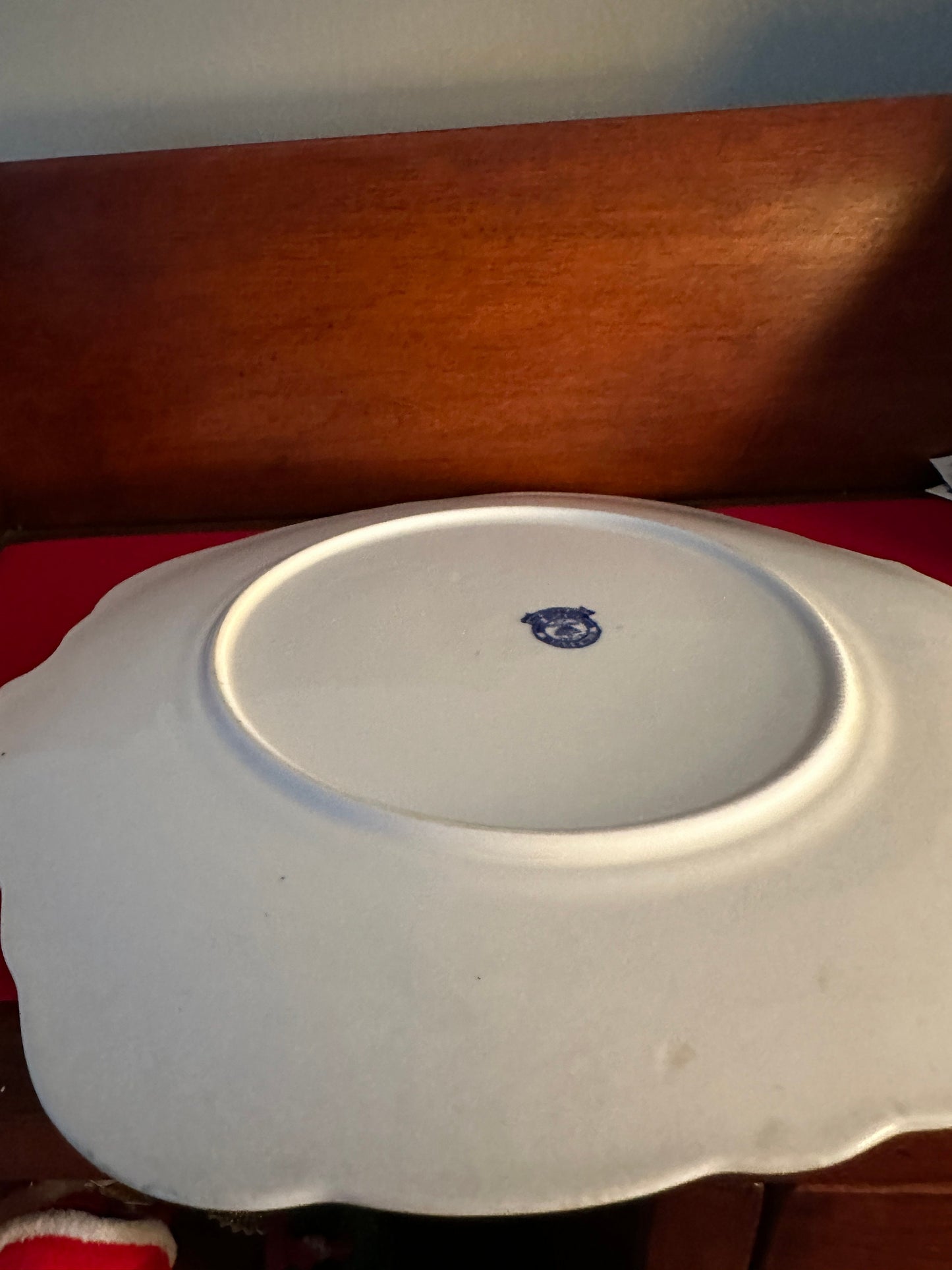 Antique Royal Staffordshire Blue Willow Square Cake Plate