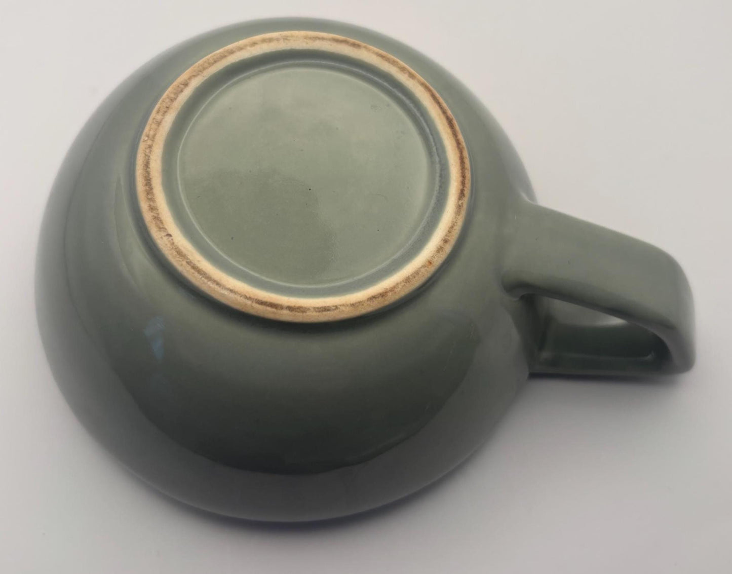 Russel Wright Mid Century Barrel Mug, Sage Green Cup, Lover Antiques and Vintage